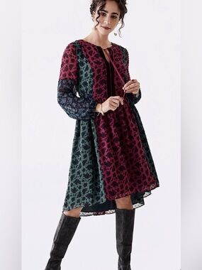 Matilda Jane A Little Party Dress Boho Floral High Low Tassel Sheer Sleeve